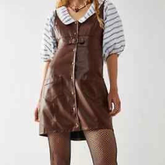 Free People Dresses & Skirts - NWOT Free People Elantra Faux Leather Mini Dress